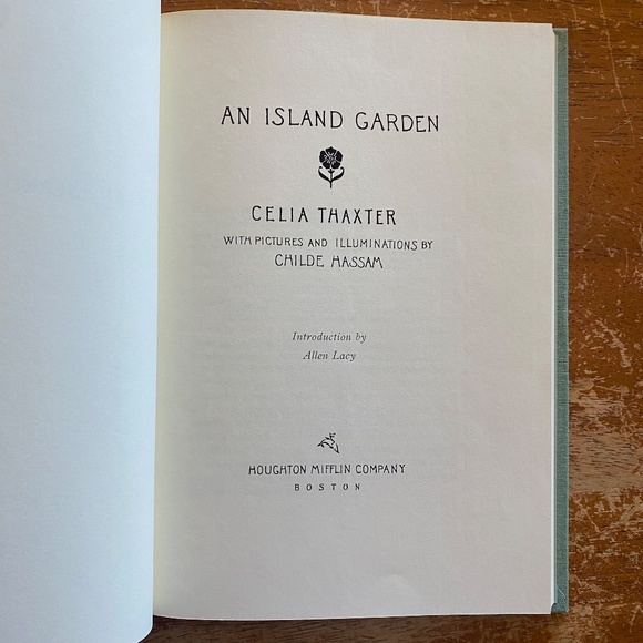 Houghton Mifflin An Island Garden Teal Gilt Slipcase Book 1988 Cottagecore OS - Picture 5 of 16